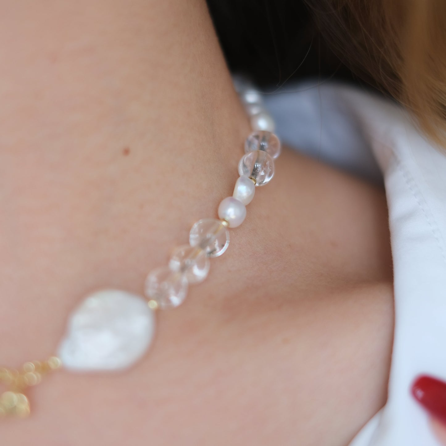 Clear quartz Necklace (Choker)