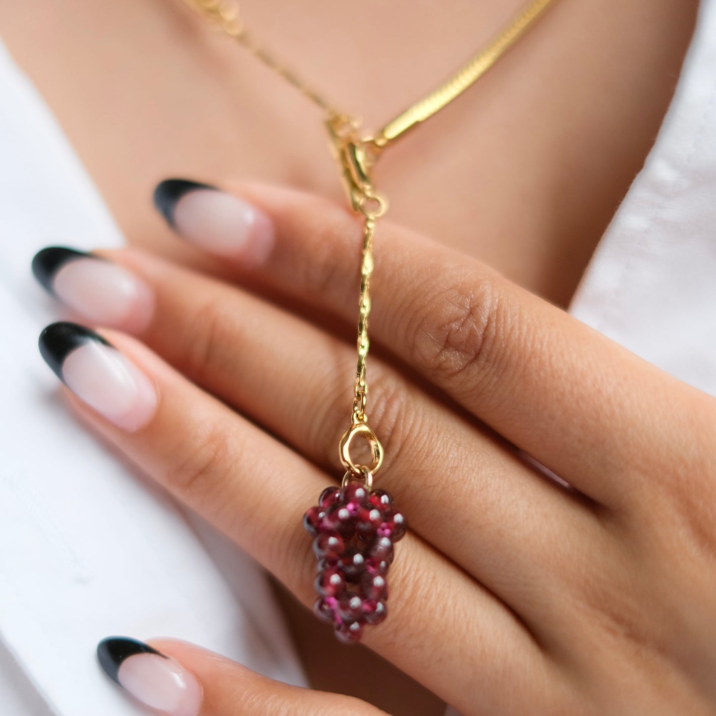 Garnets Grape Necklace