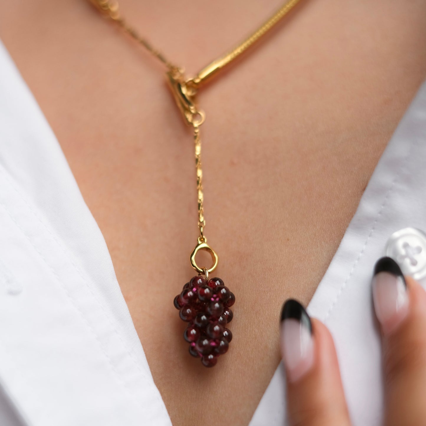 Garnets Grape Necklace