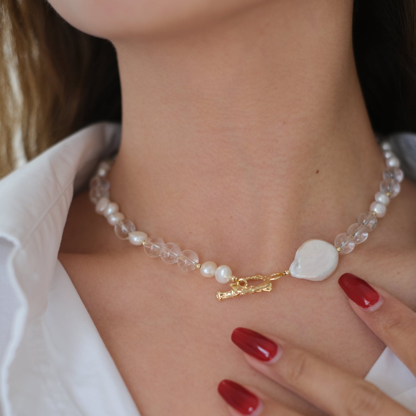 Clear quartz Necklace (Choker)