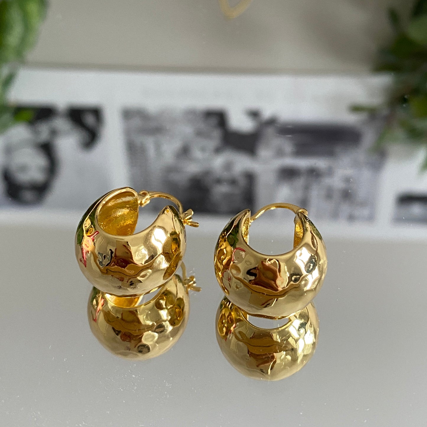 Golden Glow Hoops