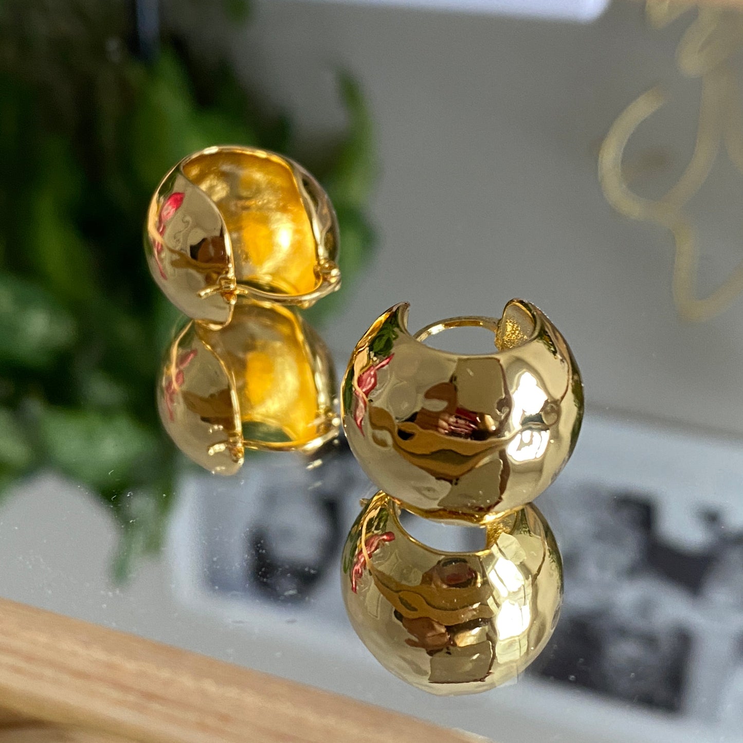 Golden Glow Hoops