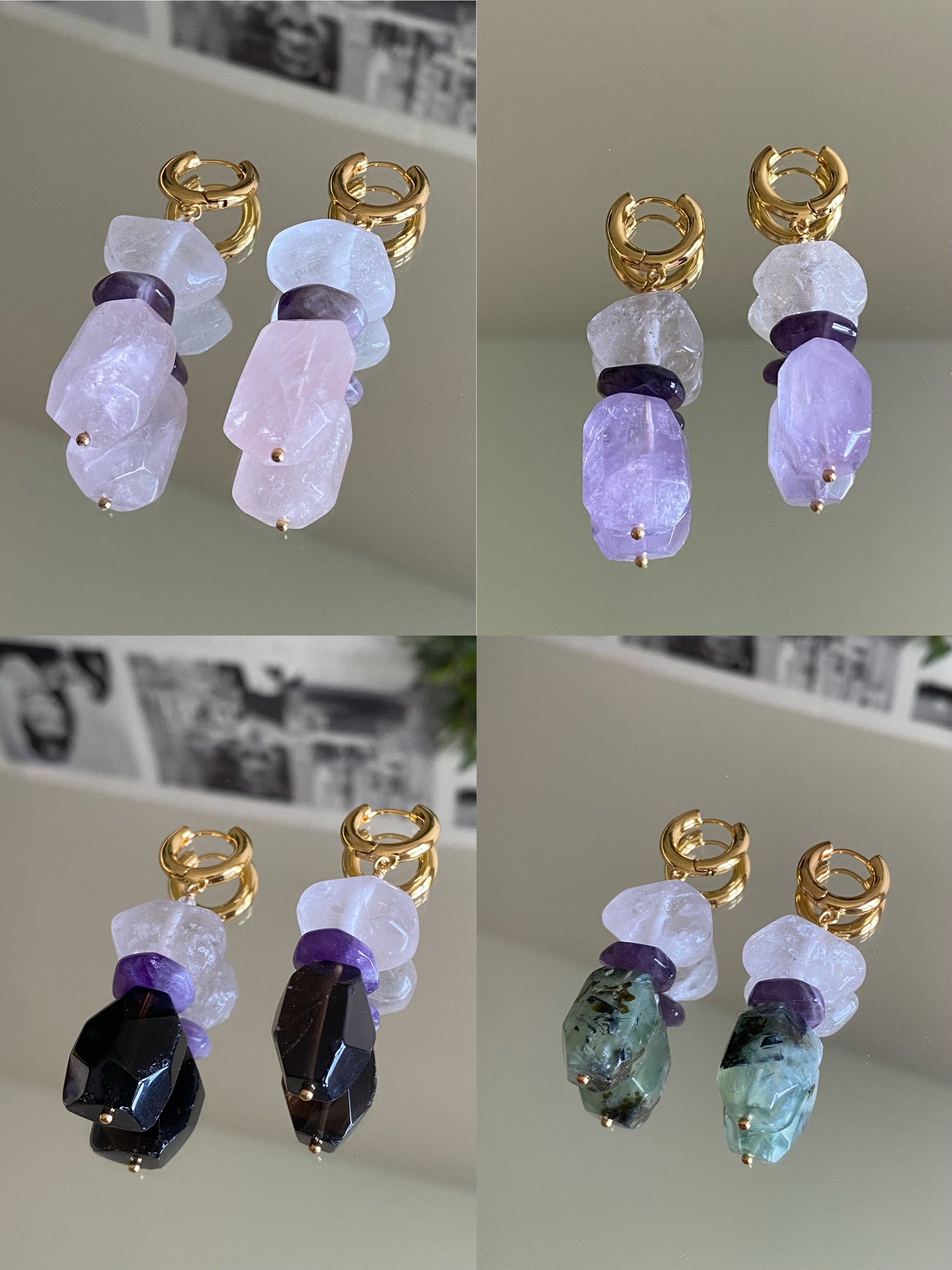Lavender Amethyst Earrings
