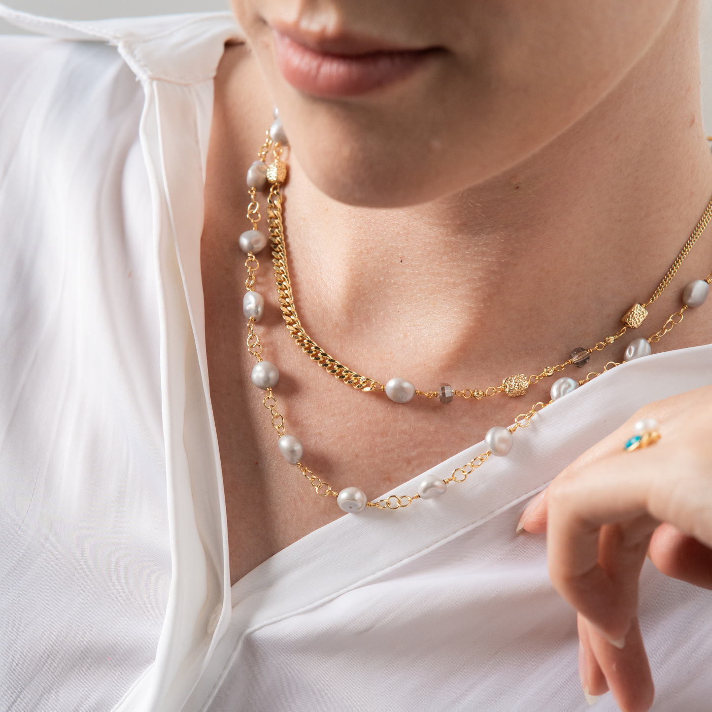 Grey Pearl Necklace