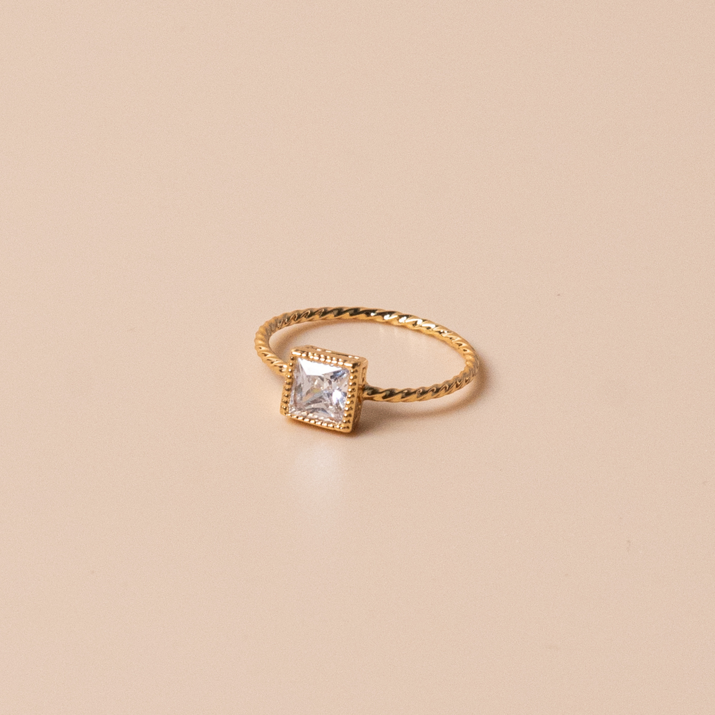 Gold Square Ring