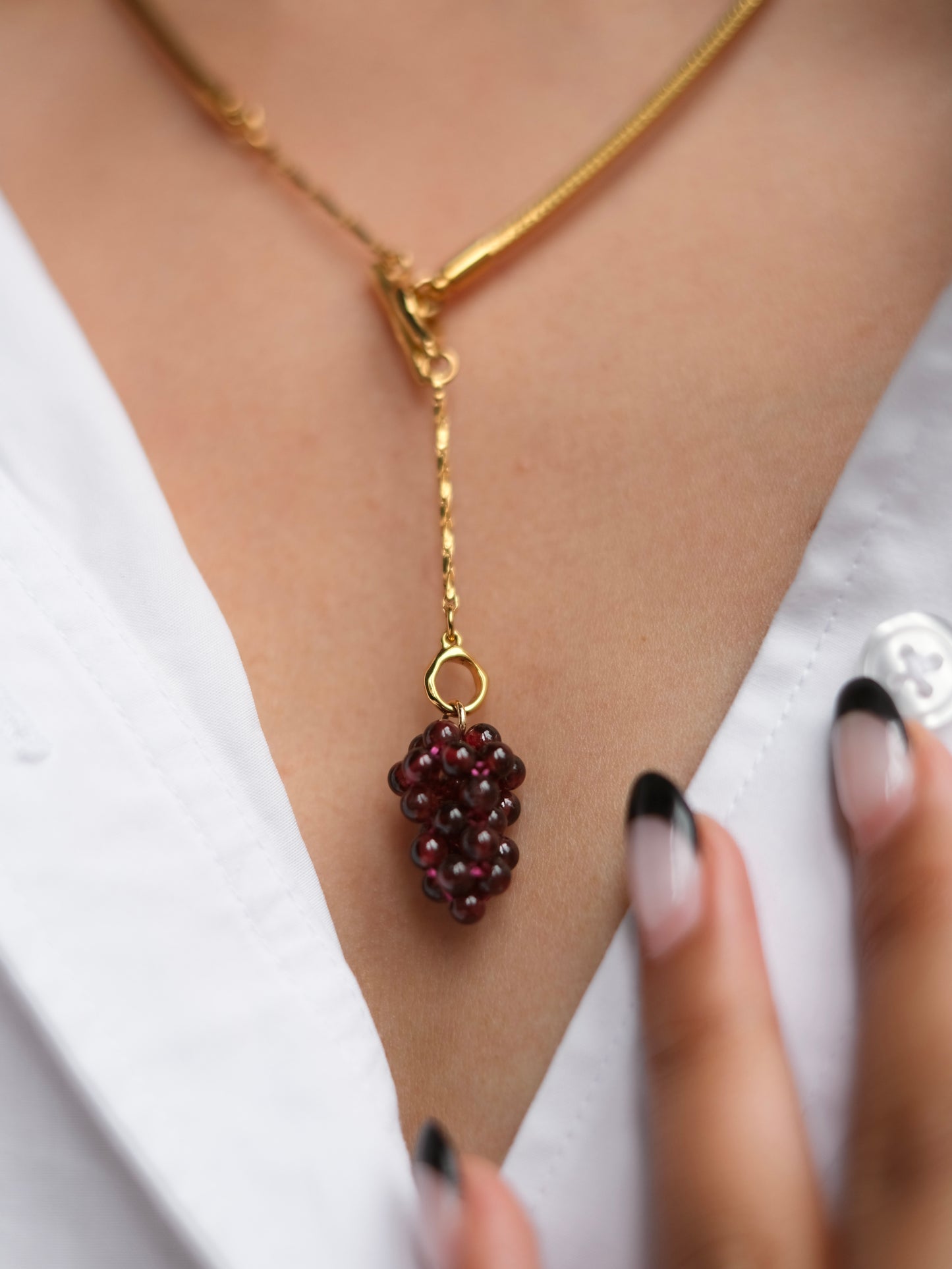 Garnets Grape Necklace