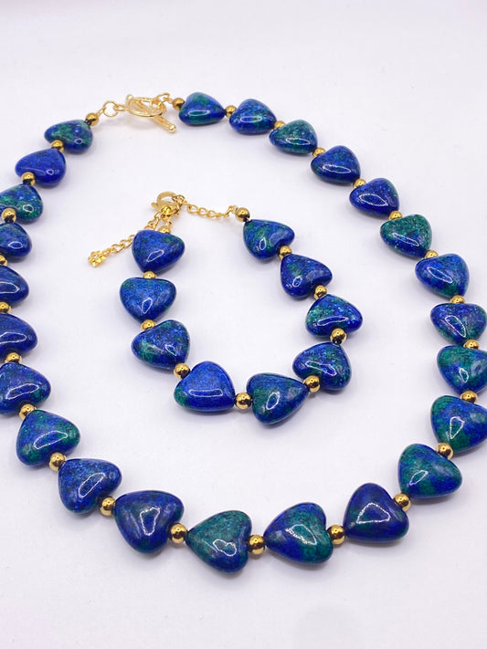 Blue Lapis Heart Necklace