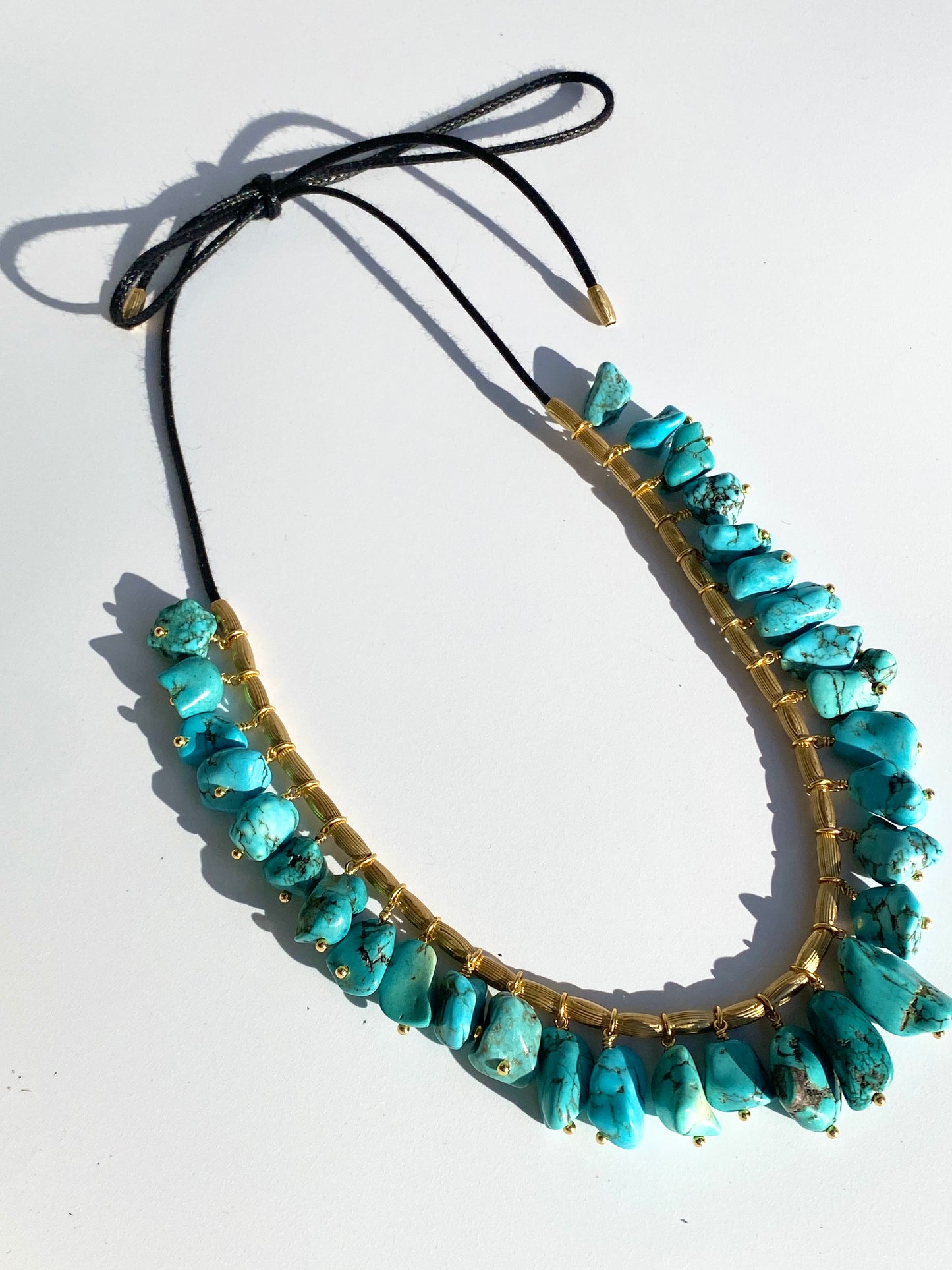 Row Turquoise Necklace