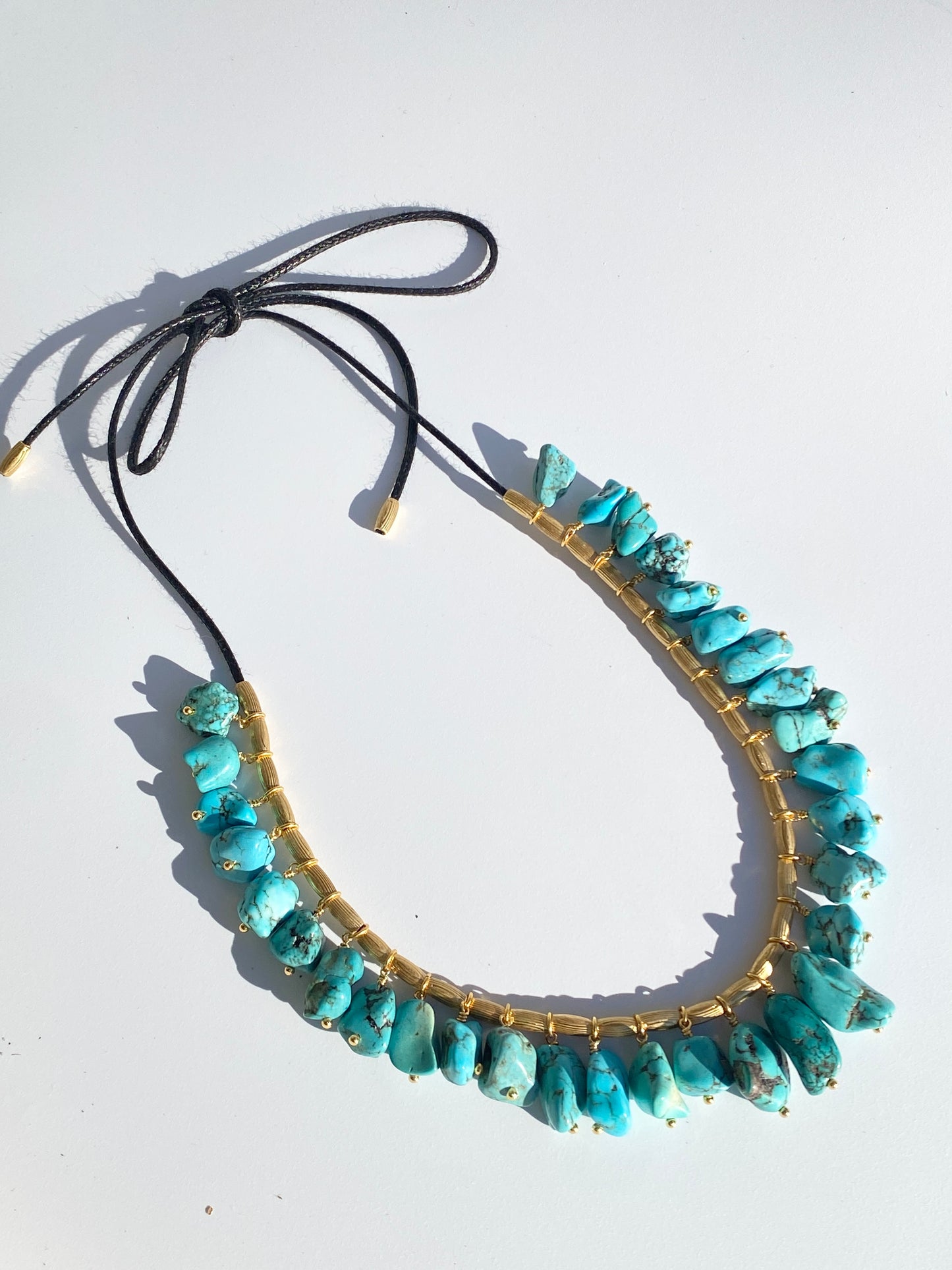 Row Turquoise Necklace