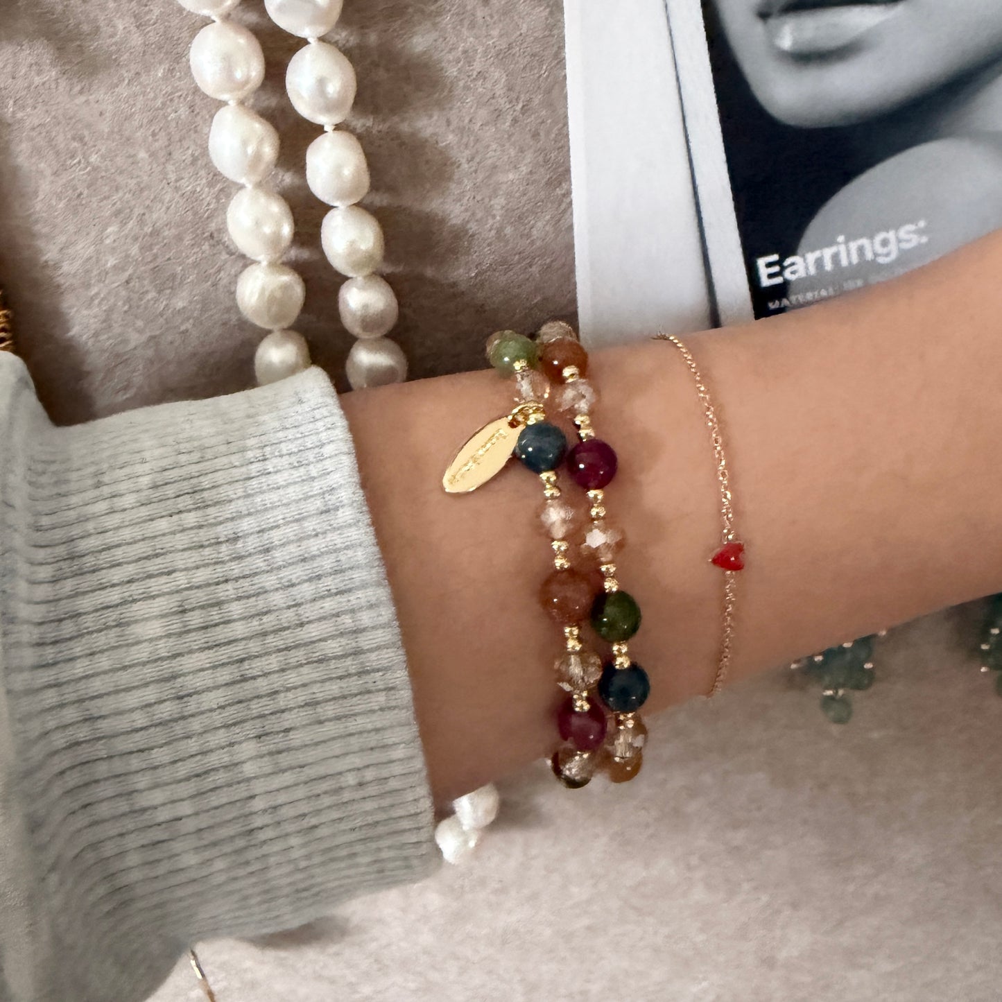 Watermelon Gem Bracelet