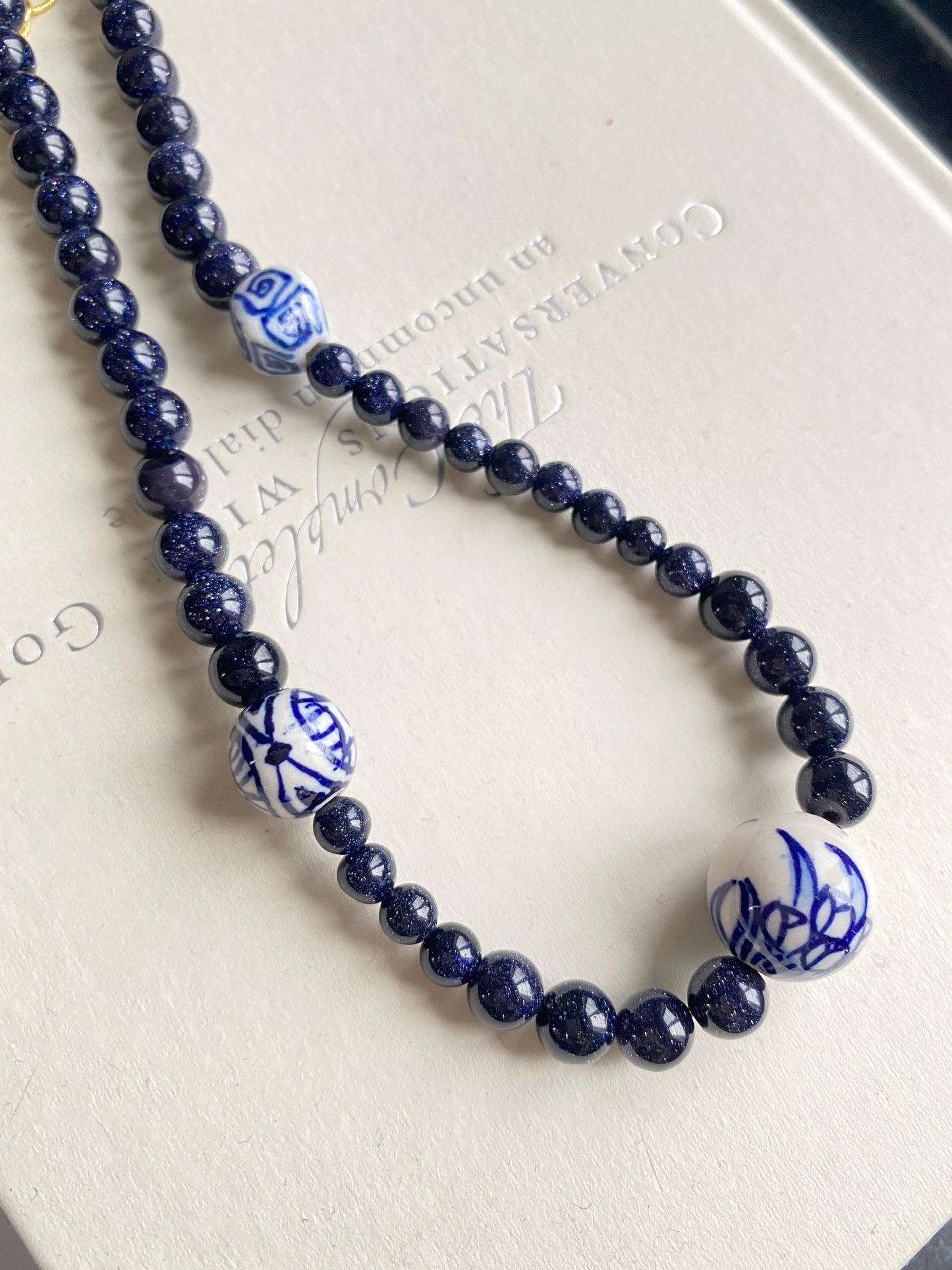 Blue sandstone Necklace for success