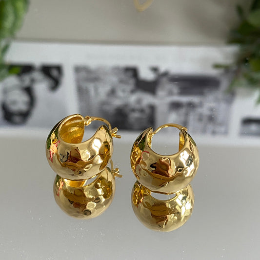 Golden Glow Hoops