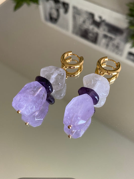 Lavender Amethyst Earrings
