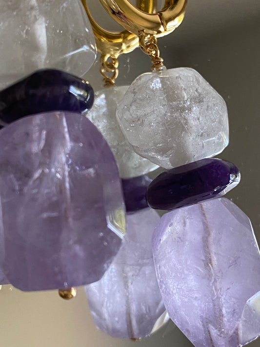 Lavender Amethyst Earrings