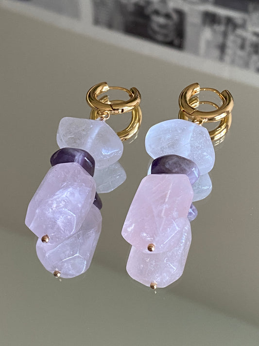 Rosé Veil Earrings