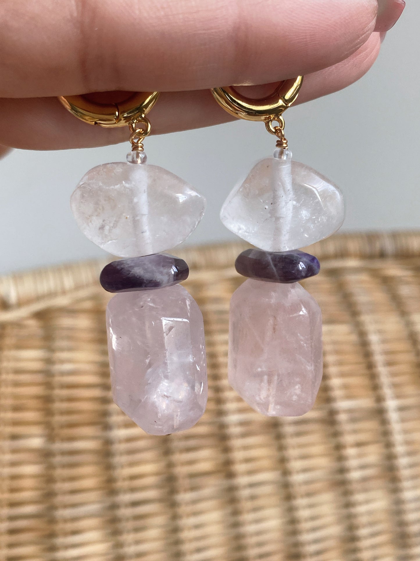 Rosé Veil Earrings