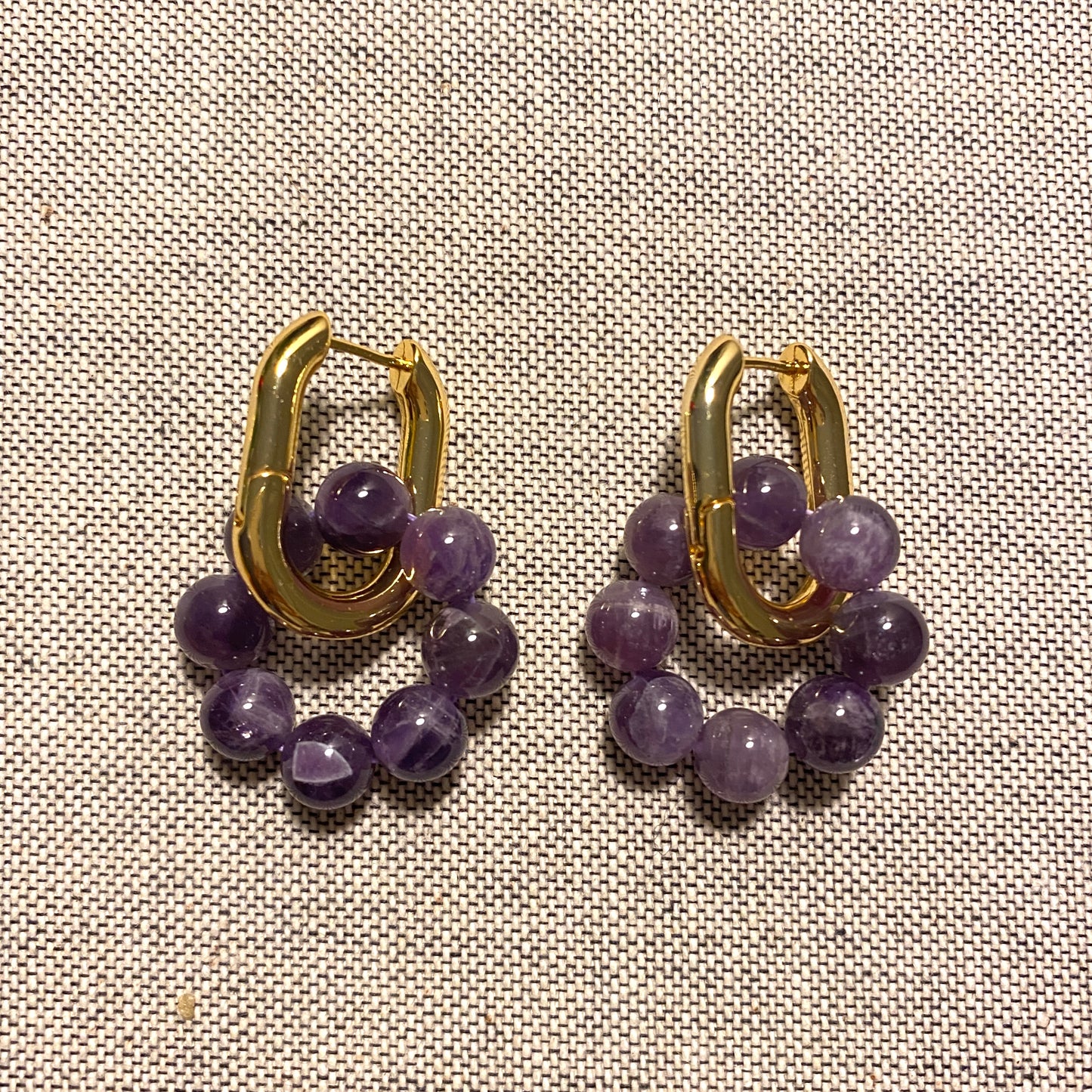 Amethyst Hook Earrings