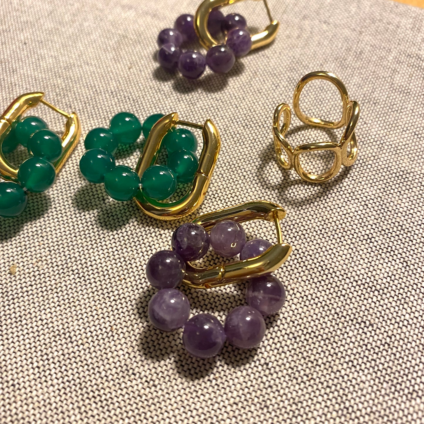 Amethyst Hook Earrings