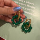 Amethyst/Jade Loop Earrings