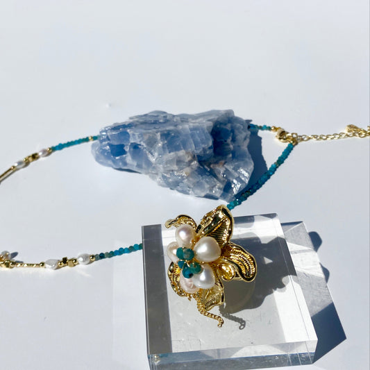 Blue flower Ring
