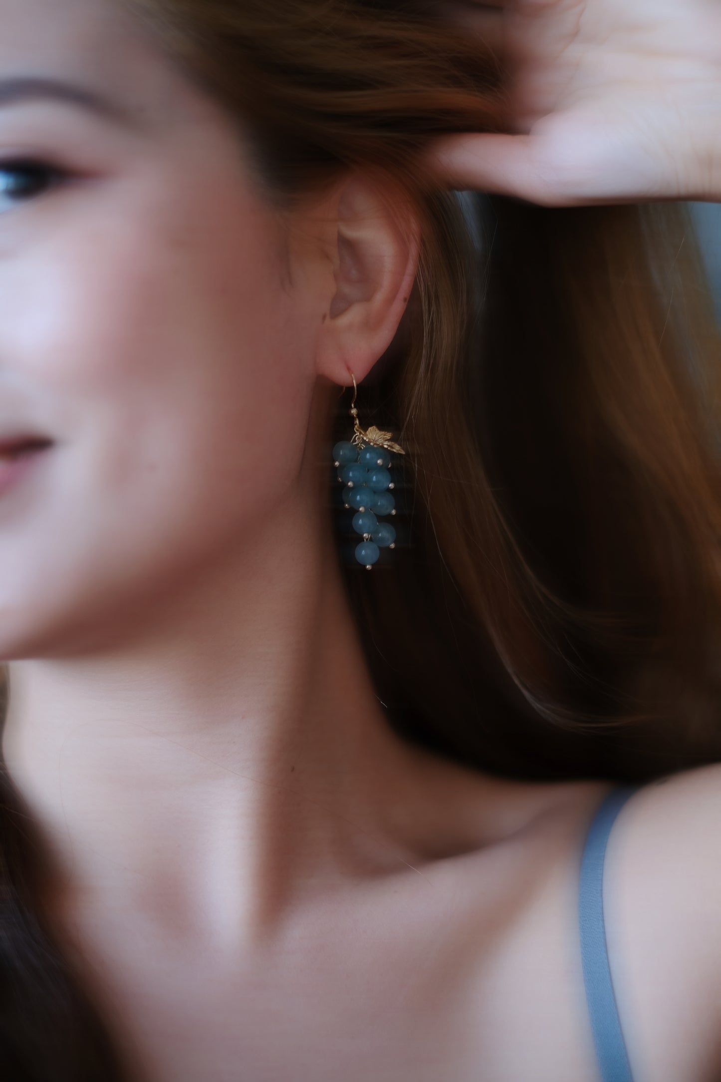 Agate Grape Earrings