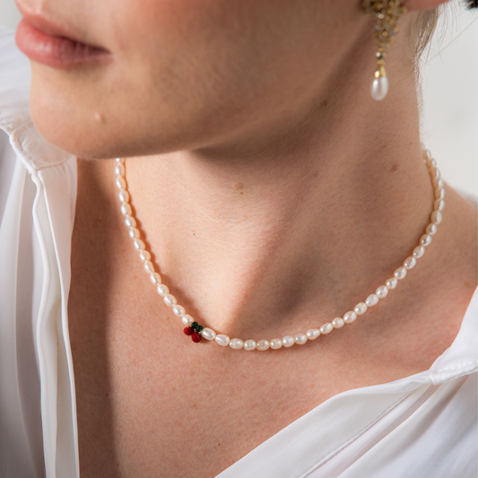 Cherry Pearl Necklace
