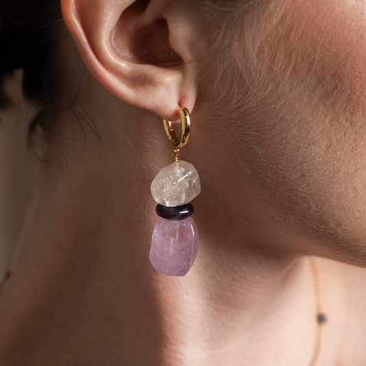 Lavender Amethyst Earrings