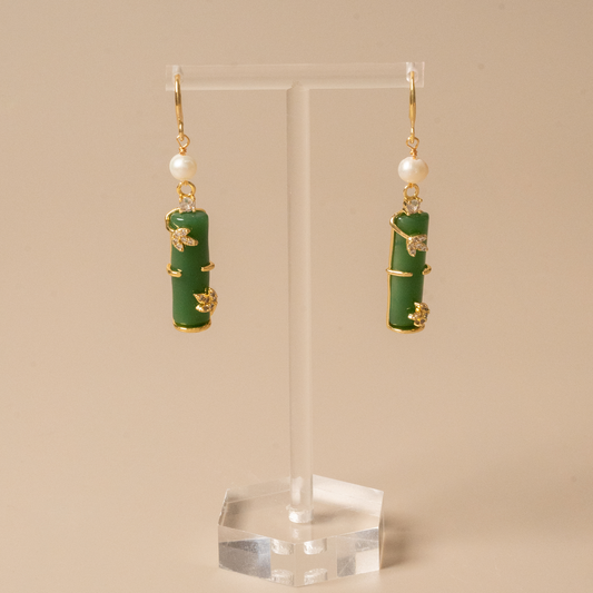 Bamboo drop Earrings