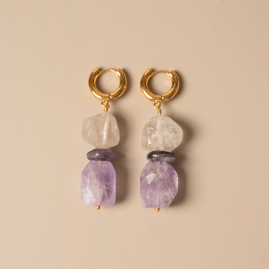 Lavender Amethyst Earrings