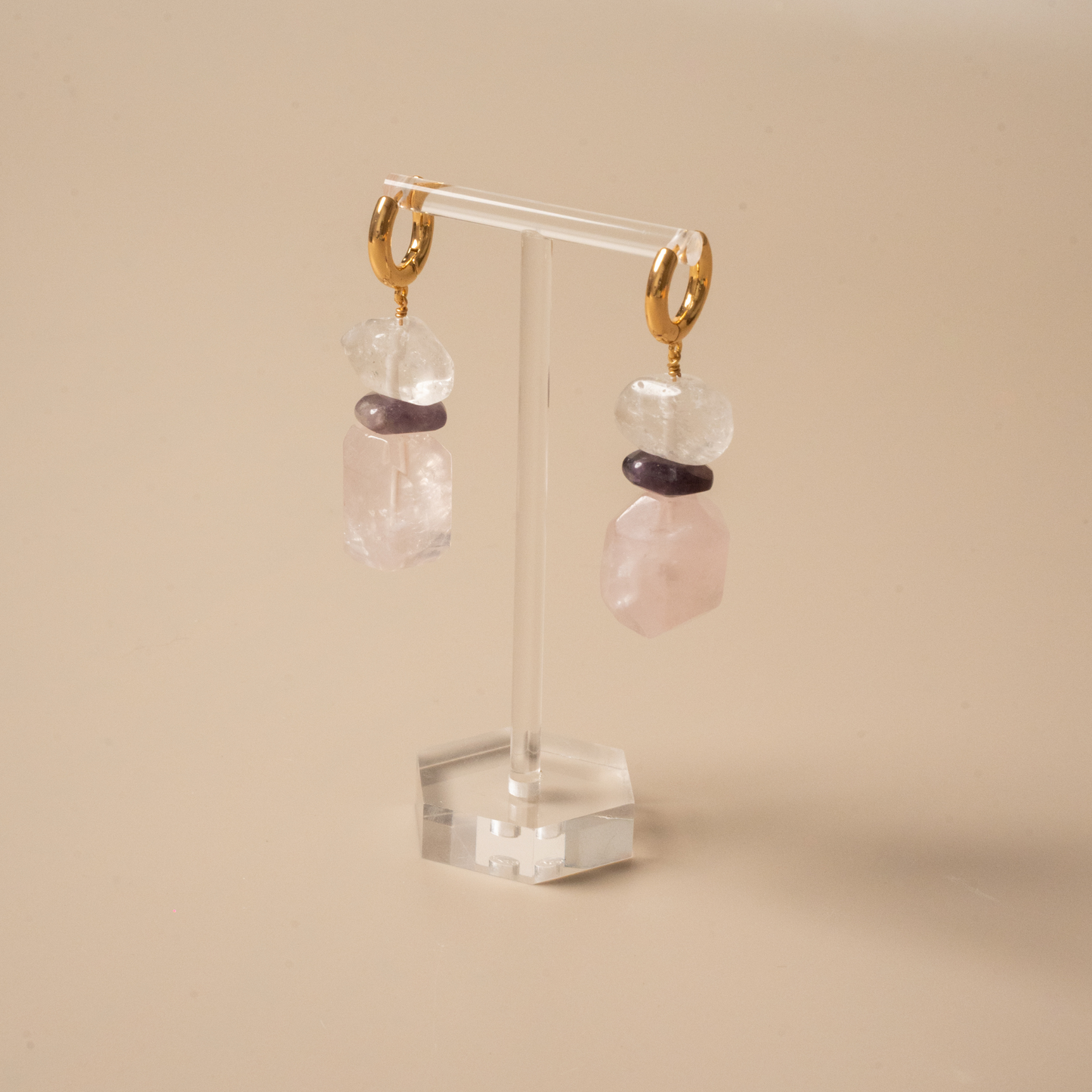 Rosé Veil Earrings