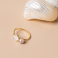Baby shell & pearl Ring